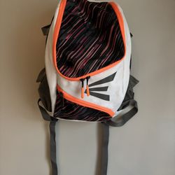 Easton Kids Youth Baseball Softball Backpack Equipment Bat Bag Neon Orange White