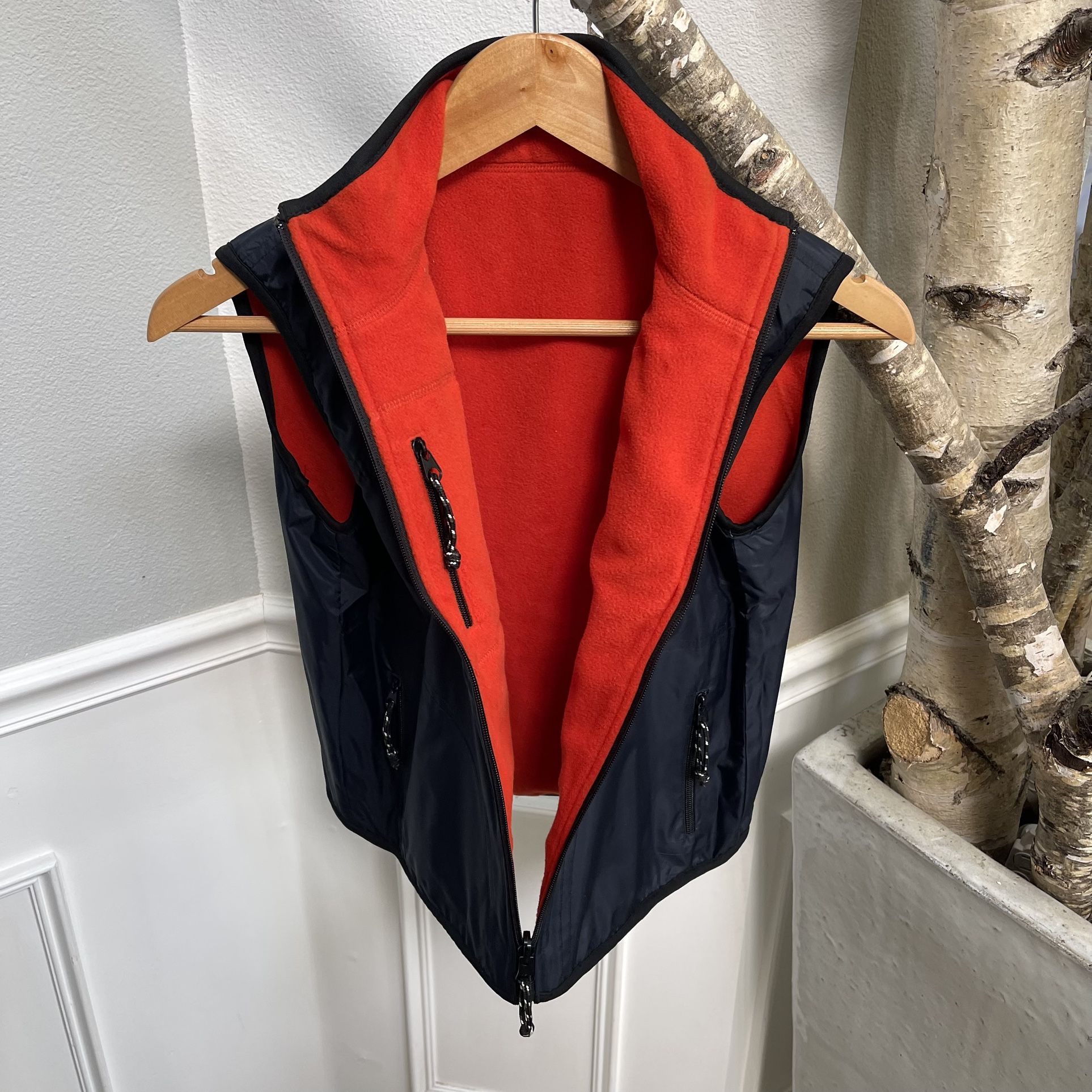 Free Country Brand Reversible Fleece/Nylon Vest Size M