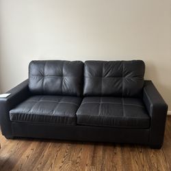Black Leather Sofa