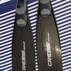 Cressi Gara 2000 HF Full Foot Fins, EU 46/47 US Man 10-11, Women 12-13.5