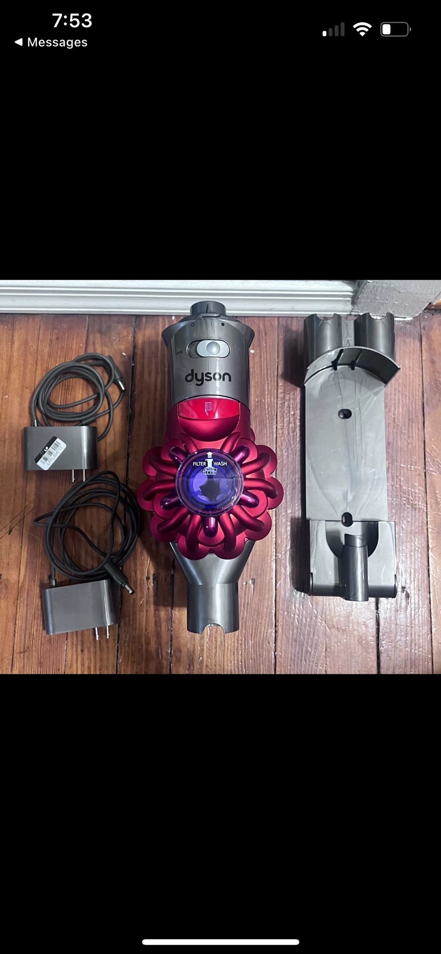 Dyson V8 SV25 Power Head / Battery, 2 x Power Cords, Wall Mount (Working Parts)