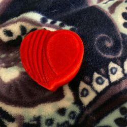 Red Velvet Heart Ring Case 