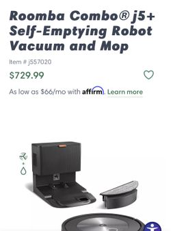 iRobot Roomba 505  Combo i5+ Self-Emptying Robot Vacuum and Mop