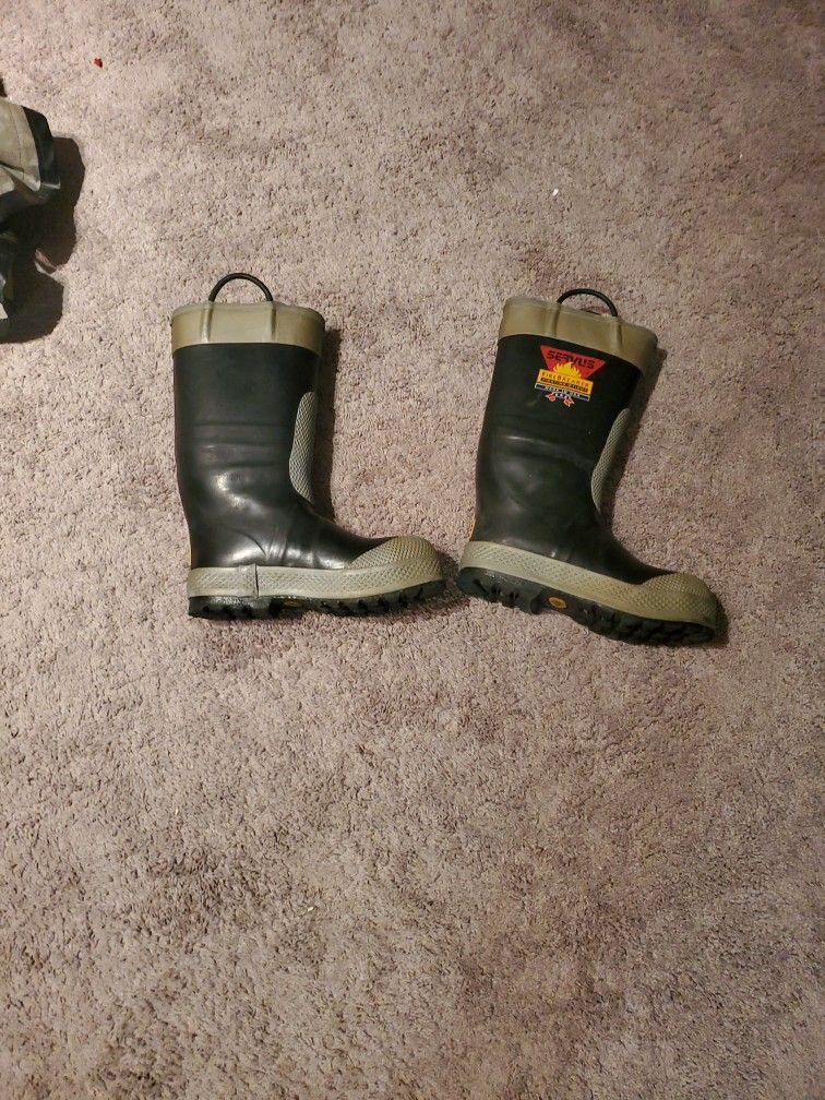 Servus Fire Boots Firefighter 12 Rubber Boots