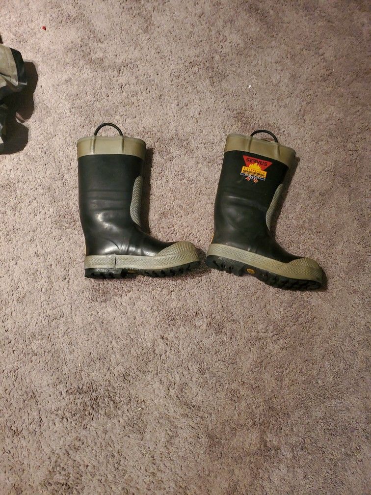 Servus Fire Boots Firefighter 12 Rubber Boots 