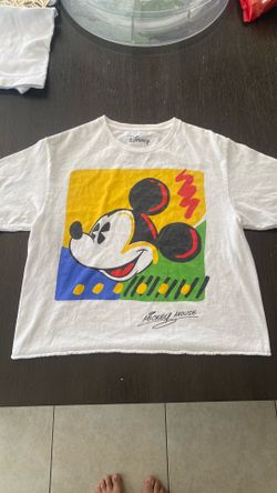 Vintage mickey mouse cropped shirt