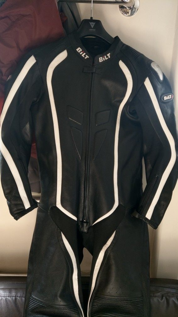 Bilt Racing Motorcycle Perforated Leather Suit