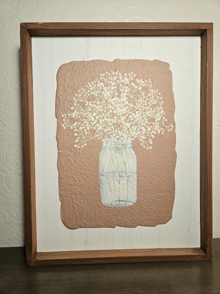 Floral Hanging Wall Art Home Decor Plaque