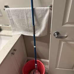 bucket and mop, all for $5