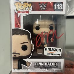 WWE FINN BALOR signed funko pop JSA certified