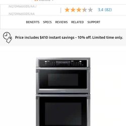 NEED GONE Samsung 30" COMBO Oven/Micro With Steam with 30" Cooktop