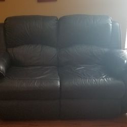 Leather Loveseat 
