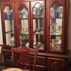 Nice China cabinet and dining room table