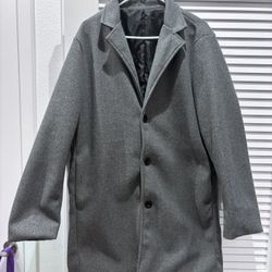 Men’s Size XL Long Gray Coat