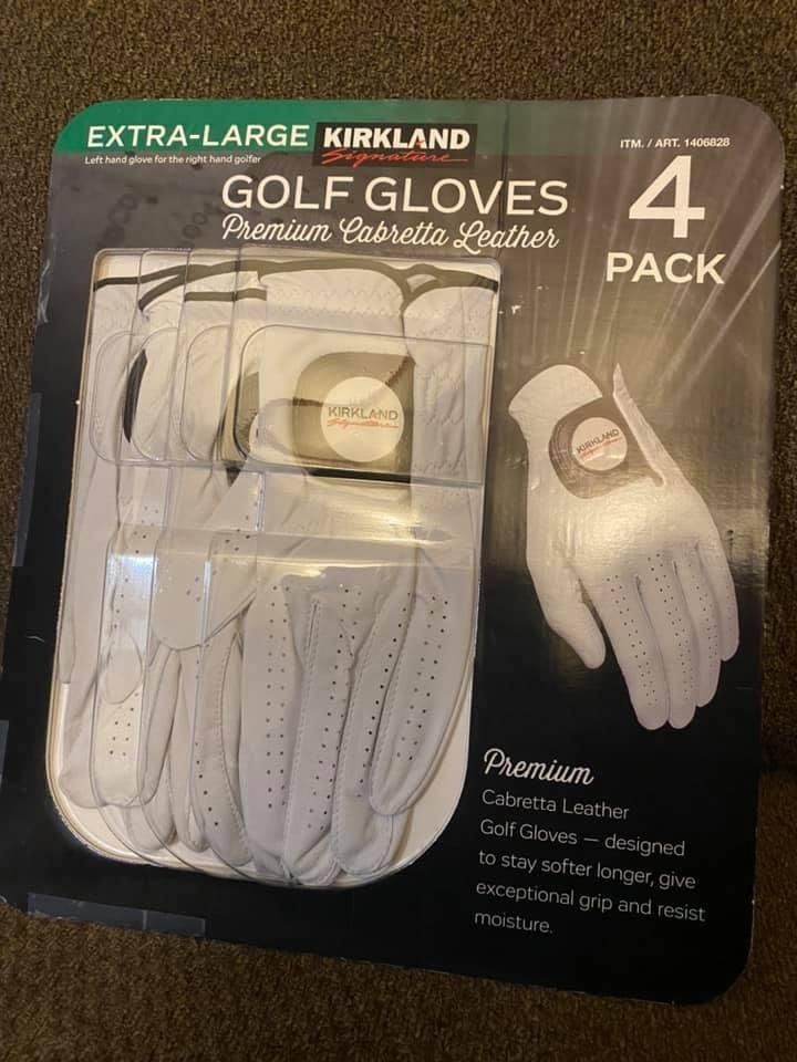 (4) Pack XL Kirkland Golf Gloves 