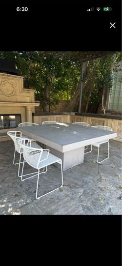 Square Cement Table - Very Modern