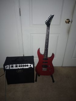 Jackson standard tremolo candy apple red 2003 & Peavey Viper I Amp