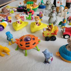Assorted Lot of  McDonald's Burger King Disney Happy Meal Toys Vintage Cake Tops
