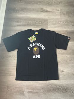 Bape black college tee