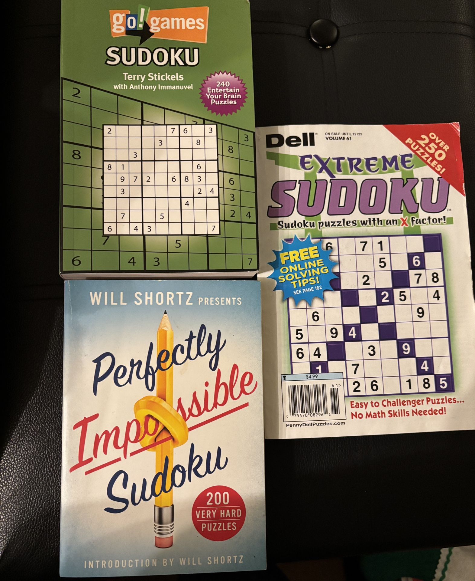 Three Sudoku Puzzle Books