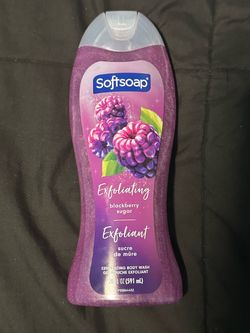Softsoap Blackberry sugar Exfoliating body wash 20 fl oz