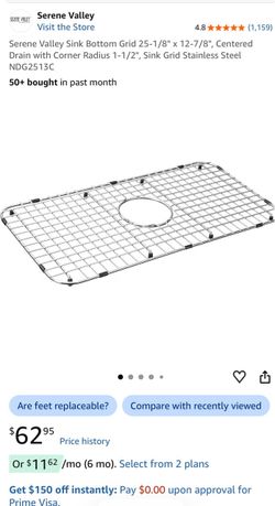 Stainless steel sink grid