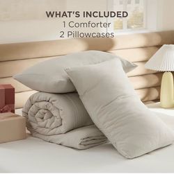 Soft Bedding for All Seasons, 3 Pieces GentleSoft™ Bed Set, 1 Lightweight Comf0rter (82"x86")