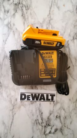 DeWalt 20V Cargador Y Pila 2.0 Ah NUEVOS!!!! DeWalt 20V Charger And Battery 2.0 Ah NEW!!!
