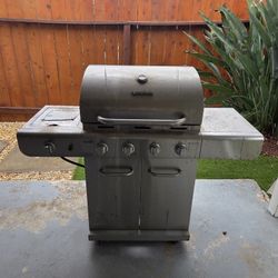 Stainless Steel BBQ Grill. 4-Burner + Side Burner- Charbroil