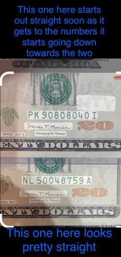 $20 bill Error 