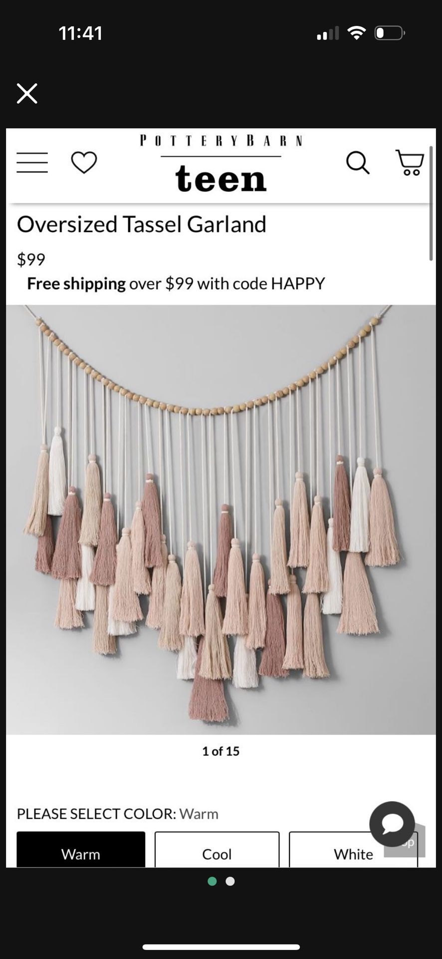 Oversized Tassel Garland Pottery Barn Teen