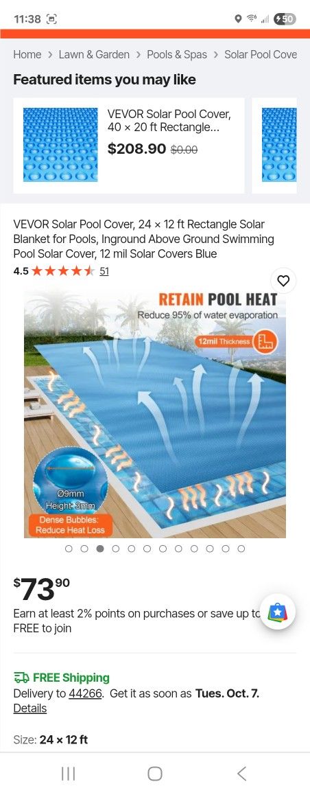 Solar Cover Heated