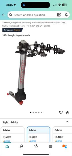 YAKIMA 4 BIKE RACK WORKS ANY CAR