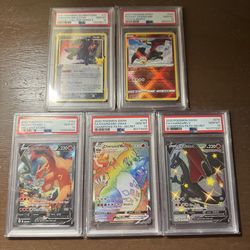 POKEMON TCG PSA SLABS CHARIZARD V ALTERNATE ART UMBREON GOLD STAR CELEBRATIONS ONE PIECE BGS PIKACHU CGC GRADED CARDS EX VMAX SIR ALT ART MEWTWO MEW D