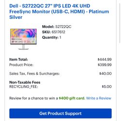 Dell Desktop With Monitor