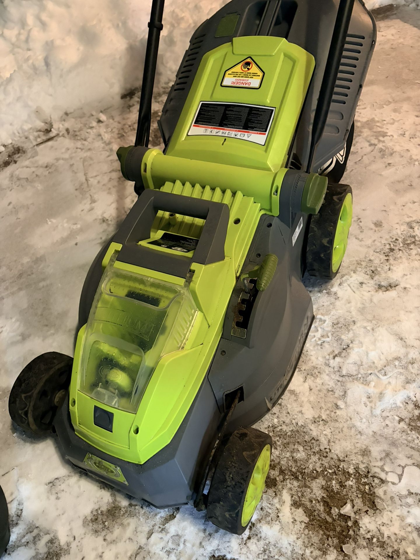 Sun Joe Cordless Lawn Mower with Battery and Charger Included