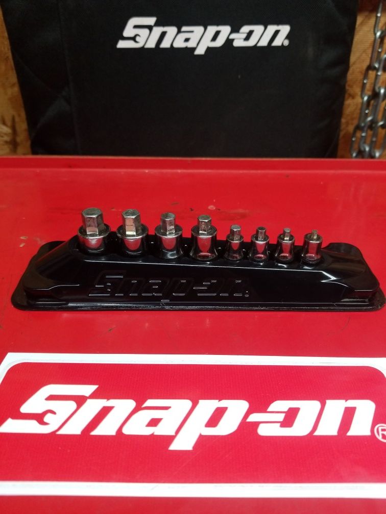 Snap-on Tools 7pc Metric Stubby Hex Bit Socket Set 3/8 and 1/4 dr