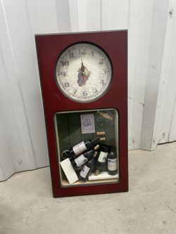 Arista Jim Doran Shadow Box Winery Hanging Wall Clock