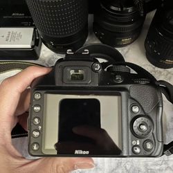 Nikon D3400 Black DSLR Camera Bundle 4 Lenses Plus Extras