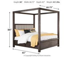 King Poster Bed Frame Ashley