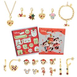 Mickey and Minnie Mouse Love & Friendship Advent Charm Jewelry Set