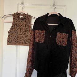 Leopard Tank Top With Matching Jacket