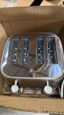 4 slot toaster stainless steel