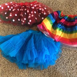 3 Dress Up Dance Tutus Size Girl Halloween Dress Up XS