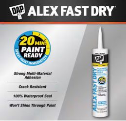 DAP Alex Fast Dry 10.1 oz. White Acrylic Latex Plus Silicone Caulk (Contractor 12-Pack