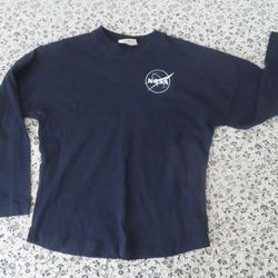 vintage rare johnson space center NASA spirity jersey long sleeve shirt youth L