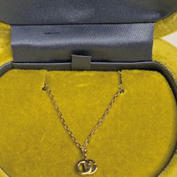 Gucci Yellow Gold Running GG Pendant Necklace