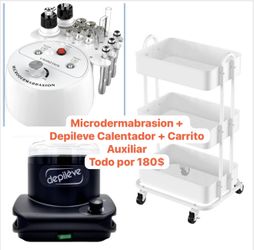Microdermabrasion, Calentador De Cera Y Carrito Auxiliar 