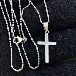 Platinum 950 Cross Necklace Chain 20”