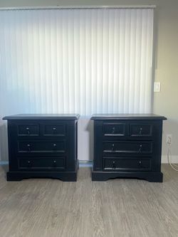 Large Black Nightstands
